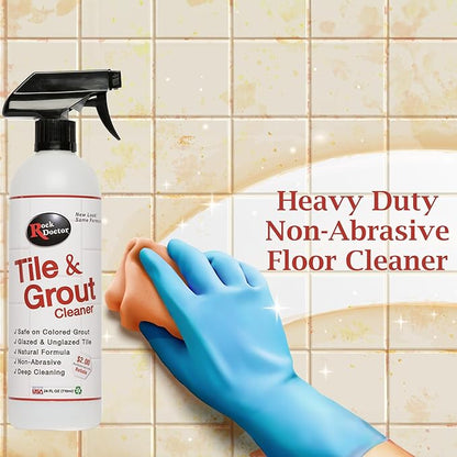 Rock Doctor Tile and Grout 24oz.Rock Doctor Natural Tile and Grout Cleaner, Remove Stains Dirt, Oil, and Soap Scum, Heavy Duty Non-Abrasive Tile Cleaner, Natural Formula, Pack of 2 2/pack