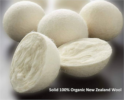 Reusable Wool Dryer Balls Organic Laundry Fabric Softener Natural Dryer Sheets Alternatives XL 4-PK