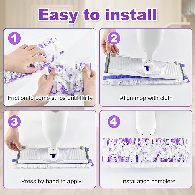 30 Pack Disposable Mopping Pad Refills Compatible with Swiffer PowerMop, Power Mop Refill Pads Replacements for Swiffer Power Mop Spray Mop Dry&Wet Pads Refills for Multi-Surface Floor Cleaning