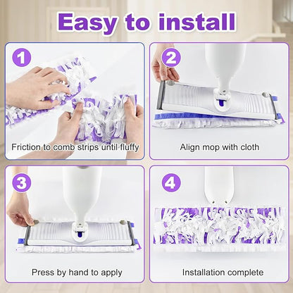 30 Pack Disposable Mopping Pad Refills Compatible with Swiffer PowerMop, Power Mop Refill Pads Replacements for Swiffer Power Mop Spray Mop Dry&Wet Pads Refills for Multi-Surface Floor Cleaning
