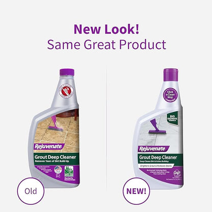 Rejuvenate Grout Deep Cleaner Cleaning Formula Instantly Removes Years of Dirt Build-Up to Restore Grout to the Original Color (32 fl oz)
