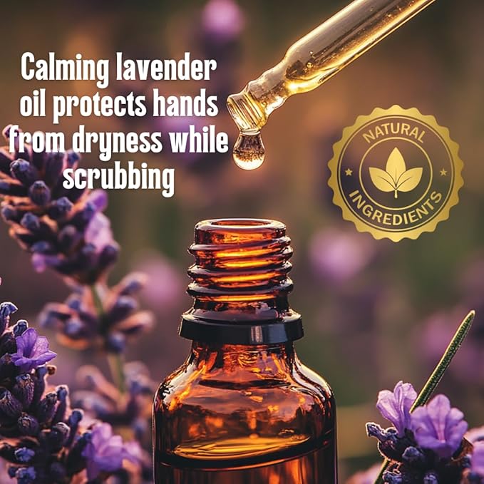 7 Big Dish Soap Bars with Lavender Oil & Natural Ingredients, Skin-Safe, Non-Toxic, Plastic-Free Packaging