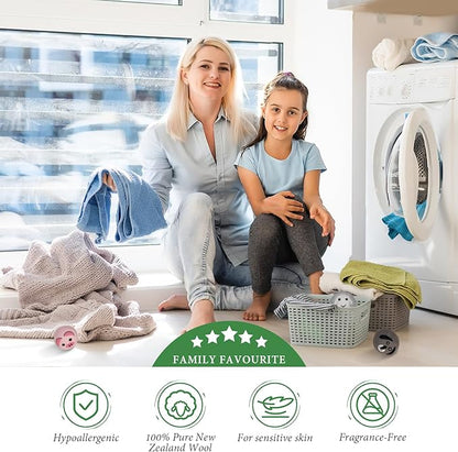 Wool Dryer Balls XL 6Pack Eco Dryer Balls-Dryer Balls Laundry Reusable-Softens Laundry Naturally Reduces Drying Time & Static No More Dryer Sheets with Storage Bag