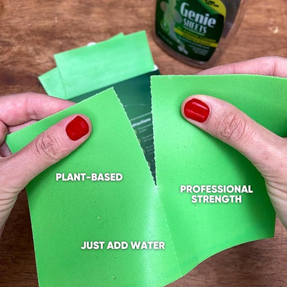 Genie Sheets All Purpose Cleaner | Concentrate Makes 6 24oz Refills | Professional-Strength | Just Add Water | Sustainable Eco-Friendly Plant-Based Solution | 6 Sheets