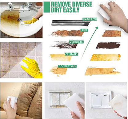 100/180 Pack Magic Sponge Eraser, Melamine Sponge Foam, Non-Scratch Kitchen Scrub Magic Sponge, Multi-Functional Household Cleaning Sponges for Dish, Bathroom, Bathtub, Sink, Cup, Wall Cleaner
