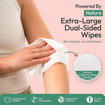 FOMIN Travel Deodorant Wipes - 30 Count - Variety Pack - pH Balanced, Hypoallergenic Mini Deodorant Wipes For Women and Men - Plastic-Free, Individually Wrapped Underarm & Body Wipes