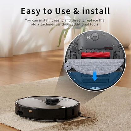 12Pack Microfiber Mop Cloths Compatible with Roborock S8 MaxV Ultra, S8 Max Ultra Robot Vacuum,6 Pack Mop Pad Replacement Accessories with Dual Sonic Vibrations Modules