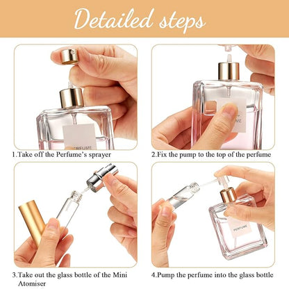 Tessco for you 35 Pieces Refillable Perfume Atomizer 5 ml 10 ml Mini Refillable Spray Bottle Portable Perfume Bottle with 35 Pieces Refill Dispenser Pump Transfer Tool for Outgoing
