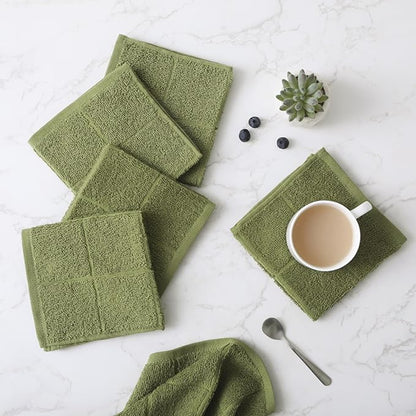 Glynniss Dishcloths Kitchen Highly Absorbent Dish Rags 100% Cotton Dish Cloths for Washing Dishes, Cleaning