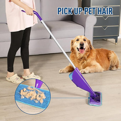 Microfiber Mop Pads Compatible with WetJet, Reusable Wet and Dry Pads Mop Refill for Floor Cleaning, 11.6" Wet Dry Pads Use for Hard Wood Floor(8 Pack)