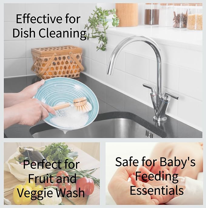 Dish Washing Bar Soap (Pack of 4 Bars), Fruit & Vegetable Wash, Safe for Baby Dish & Bottle Wash, Zero Waste, Vegan, Natural Ingredients, Dish Soap Bar (Oatmeal)
