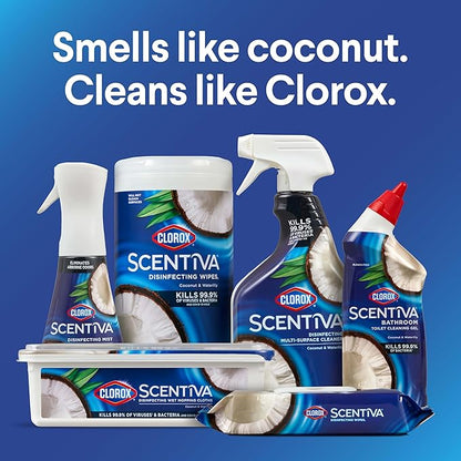 Clorox Scentiva Disinfecting Mist, Coconut and Waterlily, 1 Spray and 1 Refill, 16 oz Each