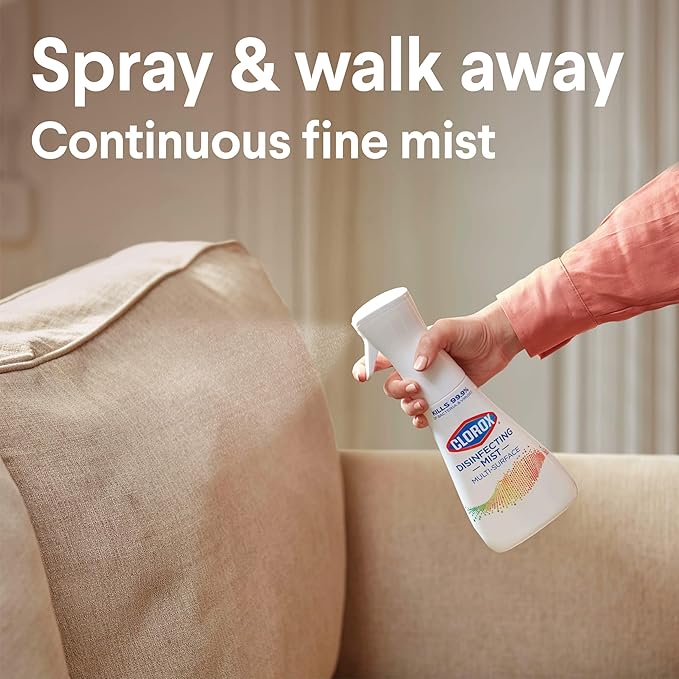Clorox Disinfecting Mist, Lemon Orange Blossom, Disinfecting Refill, 16 Fluid Ounces, Pack of 3