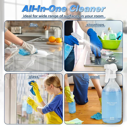 Splash-Spray All Purpose Cleaner – 12 Tablets (12 x 16 Fl oz) Multipurpose Cleaners -Can Make 192 Fl oz Multi Surface Cleaner(12 x 16 Fl oz) - Vegan, No Plastic - Ocean Breeze