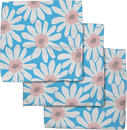 GEOMETRY Kitchen Dish Cloths - Spring & Summer Collection - Premium Dishcloths with Geoweave - Absorbent & Fast Drying Kitchen Towels - Sweet Spring, 10" x 10" - 3-Pack