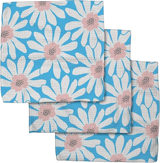 GEOMETRY Kitchen Dish Cloths - Spring & Summer Collection - Premium Dishcloths with Geoweave - Absorbent & Fast Drying Kitchen Towels - Sweet Spring, 10" x 10" - 3-Pack