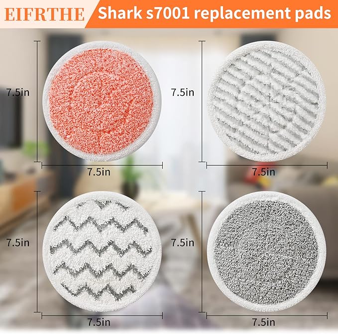 Upgrade S7001 Replacement Steam Mop 10 Packs Compatible with Shark S7000 S7000AMZ S7001 S7001TGT S7000 S7201 S7005 S7020 S8001 S8201 Steam Mop,Shark Steam and Scrub Pads