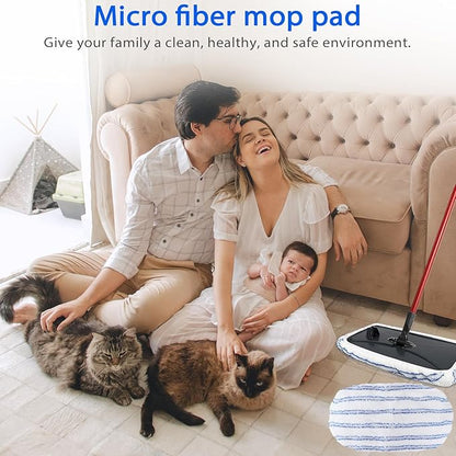 8 Pack Mop Heads Replacements Compatible with OCedar Hard Wood Flooring 'N More Ultra-fine Fiber mop - Microfiber Mop Refills for O-Cedar Mop Wet and Dry Use 15x8 Inch Pads