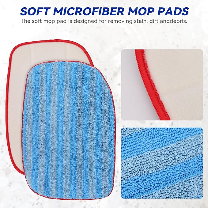 GreeSuit MC1375/MC1385 Microfiber Steam Mop Pads: Compatible with McCulloch MC1375, MC1385 Steam Cleaners, Replaces Mop Pad Model: A1375-100/101
