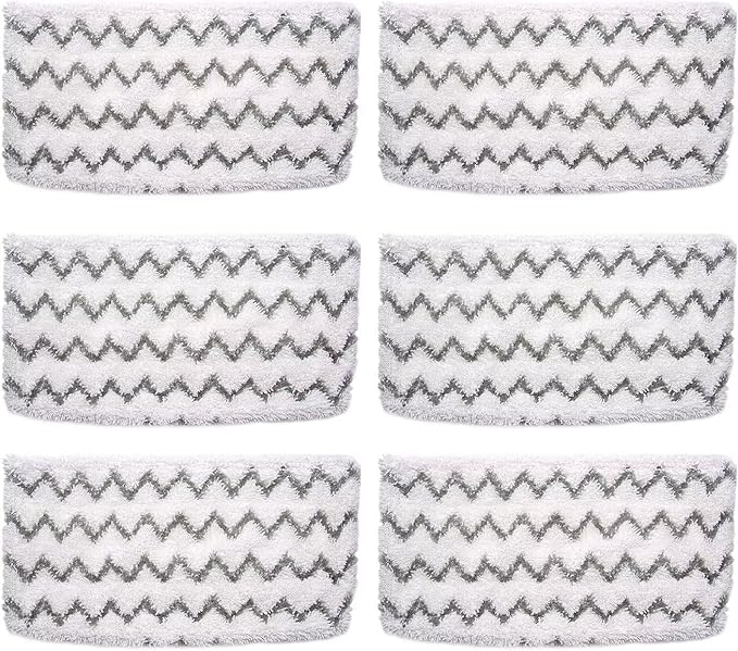 6 Pack S1000 S2001 Steam Mop Replacement Pads for Shark S1000 S1000A S1000C S1000WM S10001C S1200 & S2001 SteamSpot Steam Mop