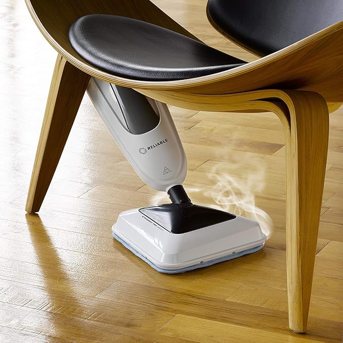 Reliable 300CU Steam Floor Mop - Pro Steamboy mop with 2 Microfiber Pads, 1500W Power of Steam for Tile, Hardwood Floor and Carpets, Fast Heat-Up time, 180-Degree Swivel Head to Reach the Hard Places