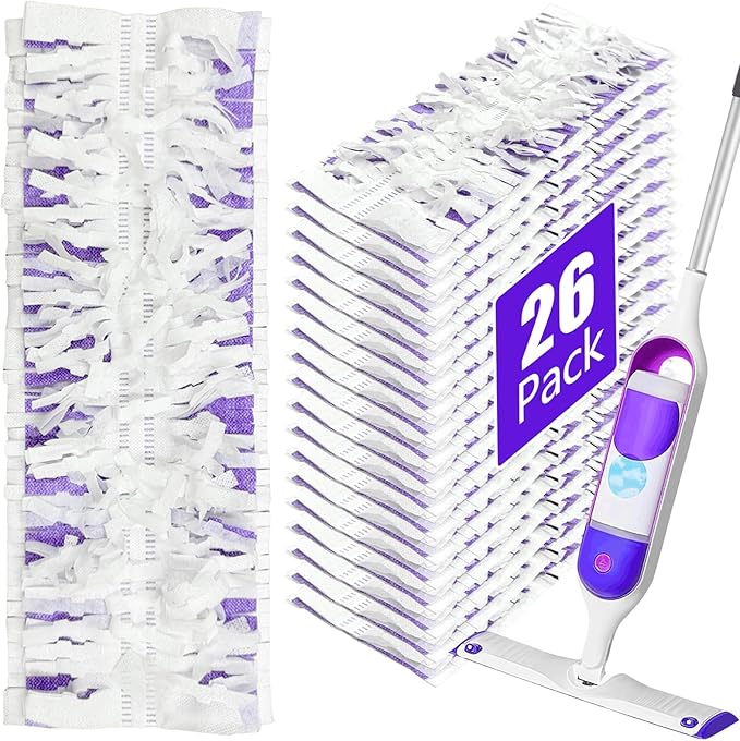 26 Pack Disposable Mopping Pads Refills for Swiffer PowerMop, Replacement with Power Mop Refills Power Mop Pads, Spray PowerMop Mopping Pad Refills for Floor Cleaning