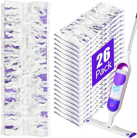 26 Pack Disposable Mopping Pads Refills for Swiffer PowerMop, Replacement with Power Mop Refills Power Mop Pads, Spray PowerMop Mopping Pad Refills for Floor Cleaning