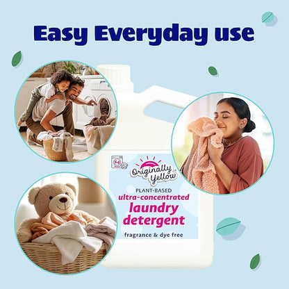 Fragrance & Dye-Free Laundry Detergent and Fabric Softener Bundle by Originally Yellow