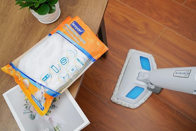 KEEPOW Steam Mop Replacement Pads 2 Pack Compatible with Bissell Powerfresh Steam Mop 1940 1806 1544 2075 2685A 2181 2814 Series 19402 19404 19408 19409 1940A 1940F 1940Q 1940T 1940W B0006 B0017 2075A