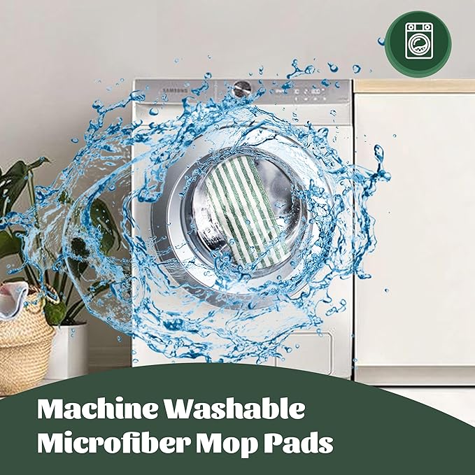 3 Pack Microfiber Mop Pads Refills Compatible with Libman Wet &Dry Dust Mops, Reusable Washable Replacement Mop Heads for Floor Cleaning, Easy to Install and Remove Flat Mop, 18Inch
