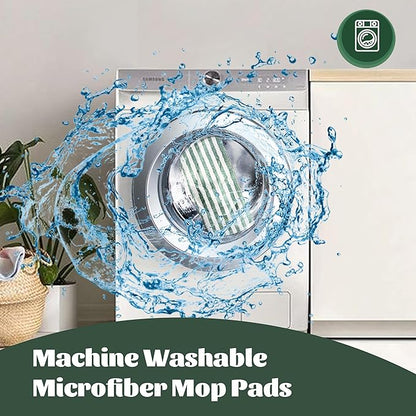3 Pack Microfiber Mop Pads Refills Compatible with Libman Wet &Dry Dust Mops, Reusable Washable Replacement Mop Heads for Floor Cleaning, Easy to Install and Remove Flat Mop, 18Inch