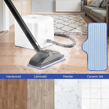 8 Pack Steam Mop Pads Compatible with Dupray Steam Cleaner and Schenley Steam Mop Cleaner - Washable and Reusable Microfiber Replacement Mop Head