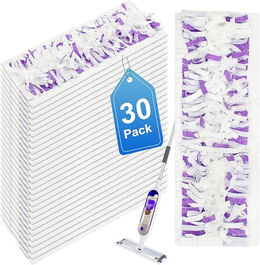 30 Pack Disposable Mopping Pad Refills Compatible with Swiffer PowerMop, Power Mop Refill Pads Replacements for Swiffer Power Mop Spray Mop Dry&Wet Pads Refills for Multi-Surface Floor Cleaning