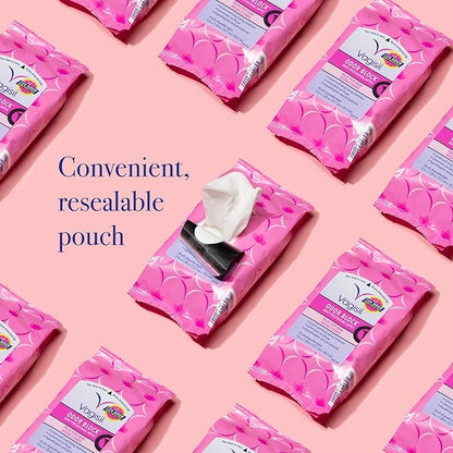 Vagisil Odor Block Daily Freshening Wipes for Feminine Hygiene in Resealable Pouch, Gynecologist Tested & Hypoallergenic, 20 Wipes (Pack of 3)
