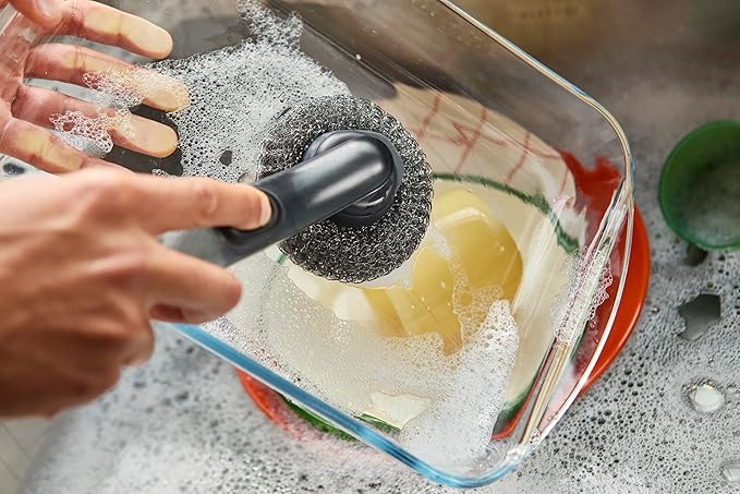 Joseph Joseph SinkTech Stainless Steel Scourer for Stubborn Stains, Replacement Heads - Pack of 2
