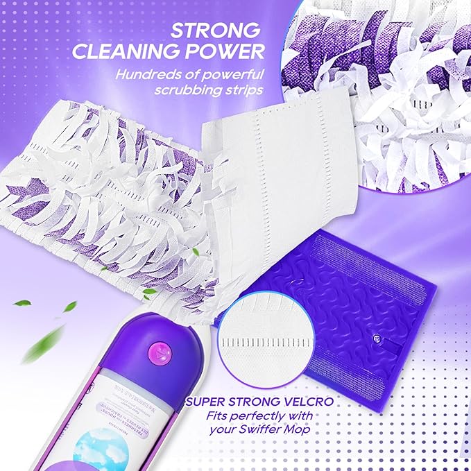 20 Count Disposable Power Mop Refills Compatible with Swiffer Power Mop Multi-Surface Floor Mop and Power Mop Wood Mop Mop Refills Replacement Pads for Floor Cleaning