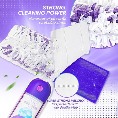 20 Count Disposable Power Mop Refills Compatible with Swiffer Power Mop Multi-Surface Floor Mop and Power Mop Wood Mop Mop Refills Replacement Pads for Floor Cleaning