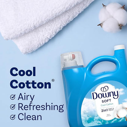 Downy Fabric Softener Liquid, Cool Cotton Scent, 140 fl oz, 190 Loads, Downy Fabric Softener, Liquid Fabric Softener