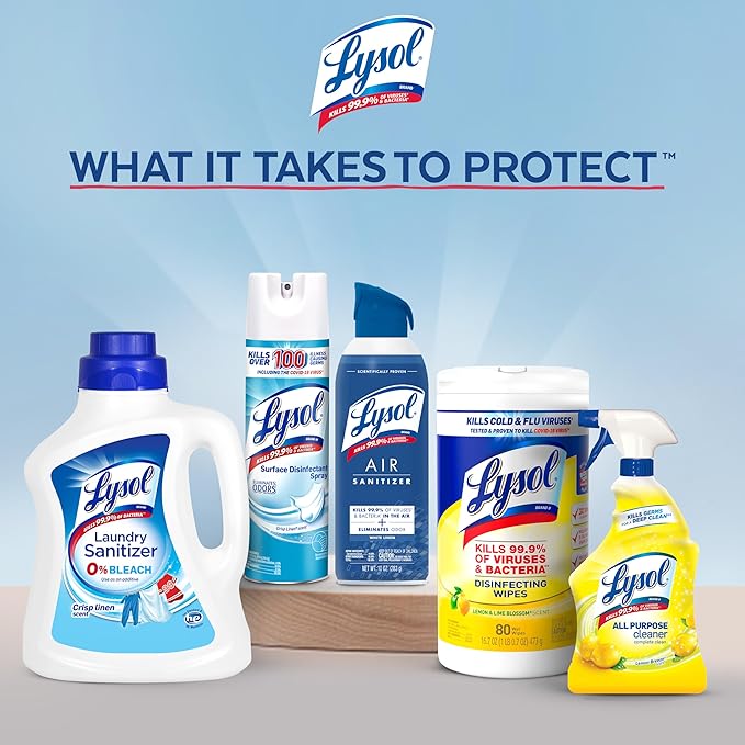 Lysol Air Sanitizer Spray + Odor Eliminator for Home & Office, Sanitizing Air Spray, Simple Fresh Scent, 10 oz (Pack of 3)