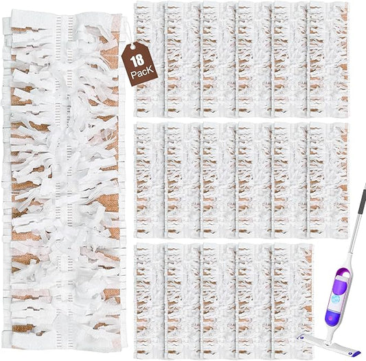 18 Pack Disposable Power Mop Pads Refills for Swiffer Powermop Multi-Surface Mop, Wood Mopping Pad Refills for Floor Cleaning, Wood Floor Pads