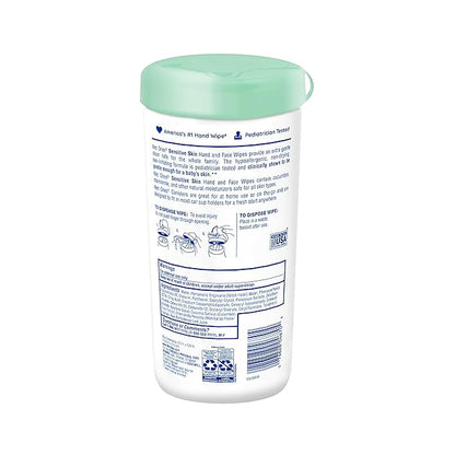 Wet Ones Hand and Face Wipes, Sensitive Skin Wipes | Unscented Wipes, Hand and Face Wipes Sensitive Skin, Wet Ones Sensitive Skin Wipes, 40 ct. Canister