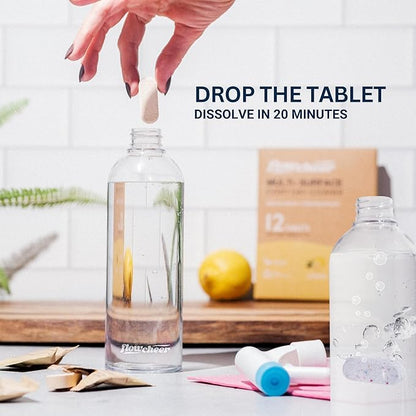 All Purpose Cleaner Concentrate Refills, Multi Surface Clean Refill,No Toxic Cleaning Tablets(12Pack) -Makes 204 fl oz(12x17Fl oz) Bottles of Spray Cleaner for Household Cleaning-Lavender