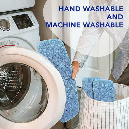 Replacement Microfiber Pad Fit for Rubbermaid Commercial 18 Inch Mop and 17 Inch Mop - 6 Pack Wet & Dry Commercial Cleaning Reusable Refills Fit for Any Microfiber Flat System 18" and 17"