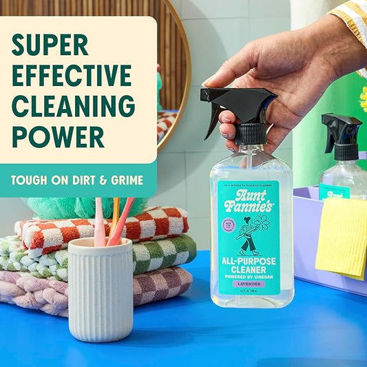 Aunt Fannie's All Purpose Household Cleaner, Multi-surface Spray, Powered by Vinegar for Kitchen, Bath, Windows and Countertops, Lavender Scent (Pack of 3)