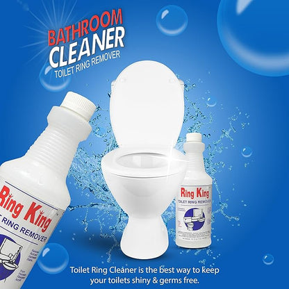 Amazon Brand - Ring King Toilet Bowl Cleaners | Toilet Bowl Cleaner Liquid 32oz Fast Acting Bathroom Cleaner For Calcium, Water, Rust, Red Clay & Lime Stains – No Scrubbing