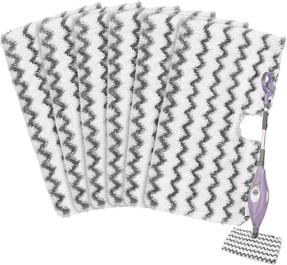 6 Pack Steam Mop Replacement Pads for Shark S3500 Series Steam Mop S3501 S3601 S3550 S3901 SE450 S3801CO S3601D S2901 S2902 Steam Pocket Mop Floor Clean, Microfiber Reusable Steam Scrub Pads for Shark