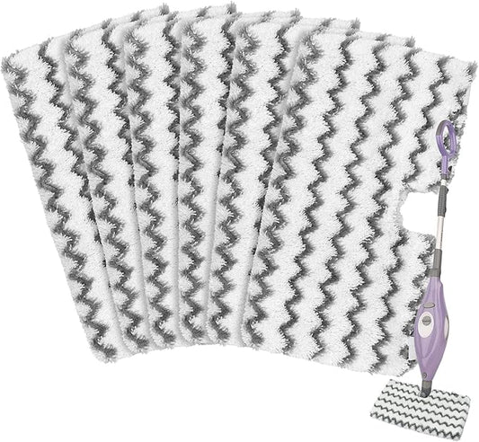 6 Pack Steam Mop Replacement Pads for Shark S3500 Series Steam Mop S3501 S3601 S3550 S3901 SE450 S3801CO S3601D S2901 S2902 Steam Pocket Mop Floor Clean, Microfiber Reusable Steam Scrub Pads for Shark