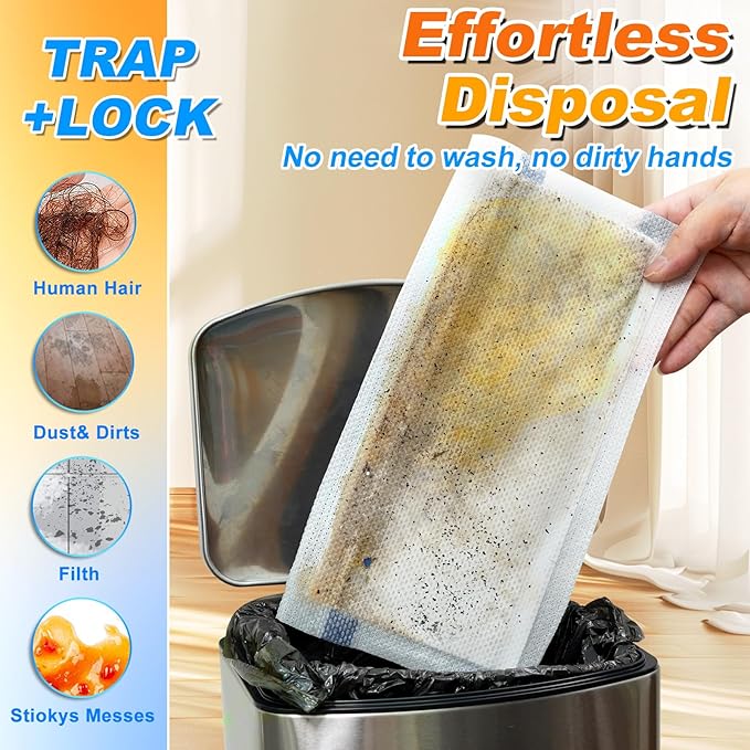 Mop Pads Refills for Swiffer Wet Jet Spray Mops Disposable Replacement Mopping Pads, Wood Floor Cleaning Cloths, Thickness & Absorbent (24 Pack White)