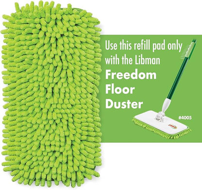 Libman 1486 Freedom Floor Duster Refill Dry Dust Mop Replacement Heads for The Libman Freedom Floor Duster – (Pack of 3), Green