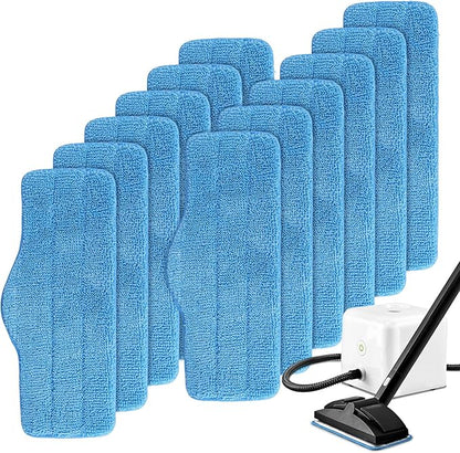 Steam Mop Pads Fit for Dupray Neat Steam Cleaner - 12 Pack Neat Washable and Reusable Microfiber Pads - Accessories for Neat Steam Cleaner
